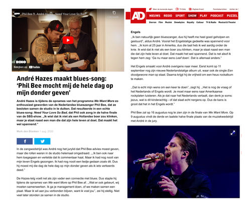 AD over single André Hazes & Phil Bee